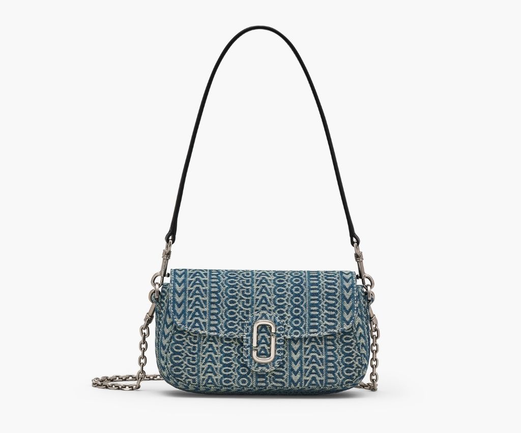The Clover Shoulder Bag (Sun Faded Denim)